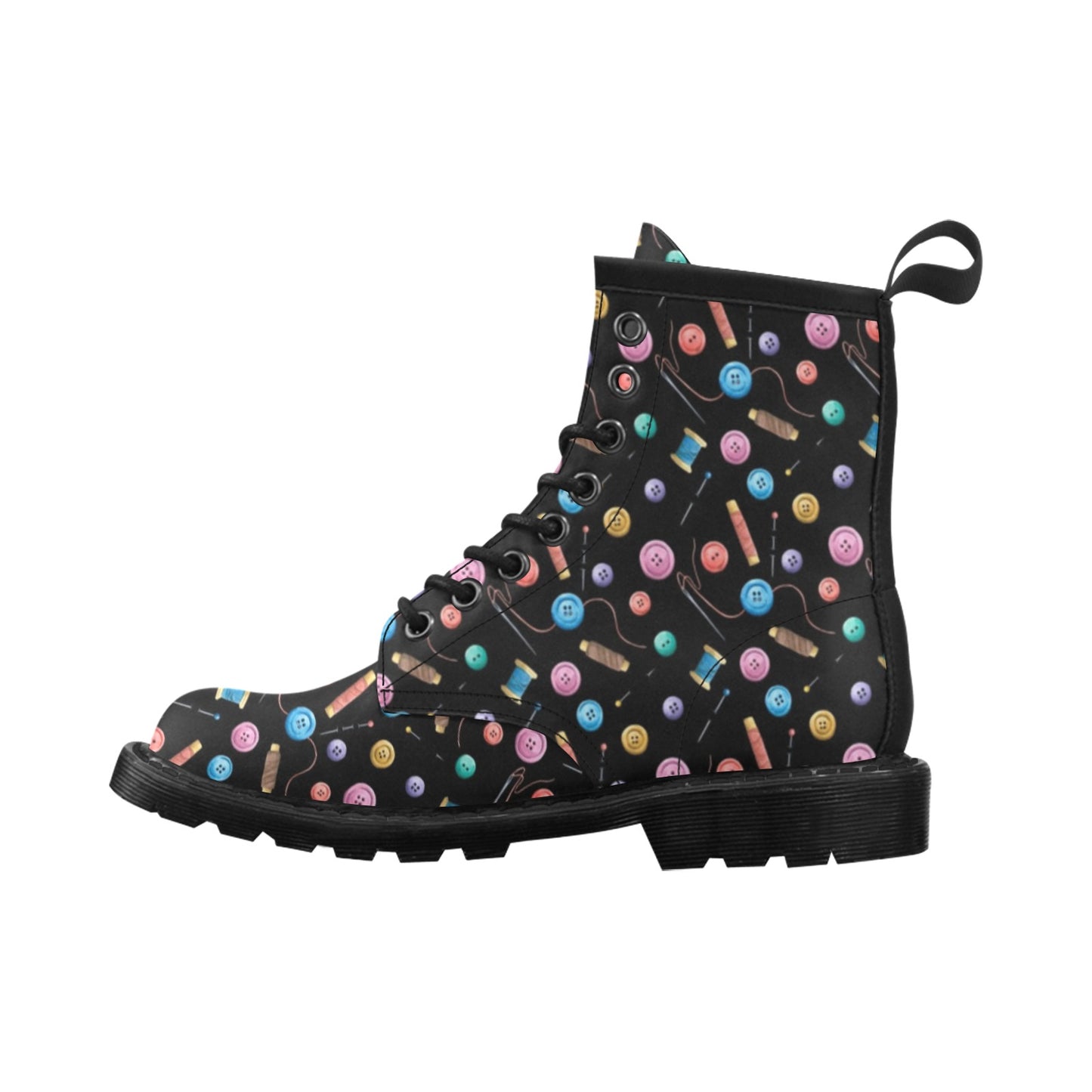 Sewing Print Design LKS309 Women's Boots