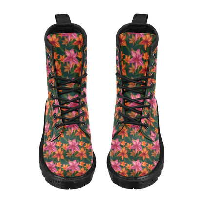 Amaryllis Pattern Print Design AL01 Women's Boots