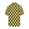 Checkered Yellow Pattern Print Design 03 Men's Hawaiian Shirt