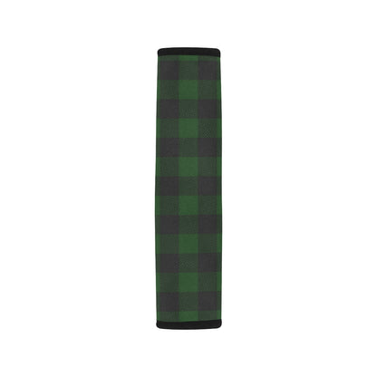 Buffalo check Green Pattern Print Design 02 Car Seat Belt Cover