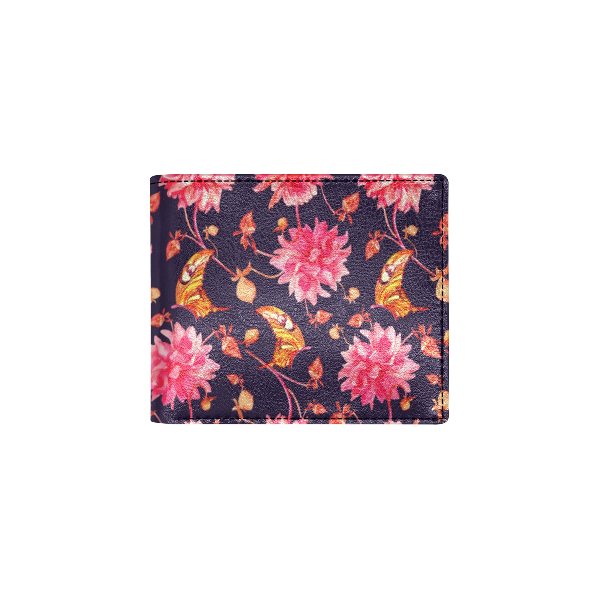 Dahlia Pattern Print Design DH03 Men's ID Card Wallet