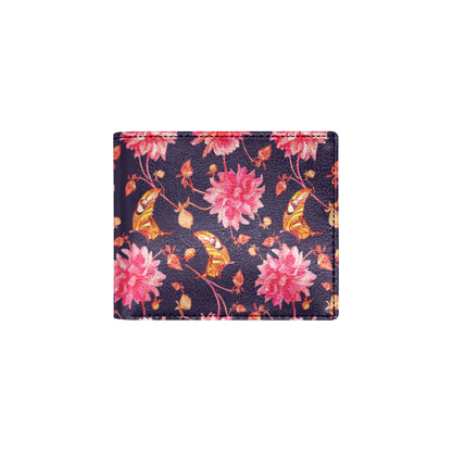 Dahlia Pattern Print Design DH03 Men's ID Card Wallet