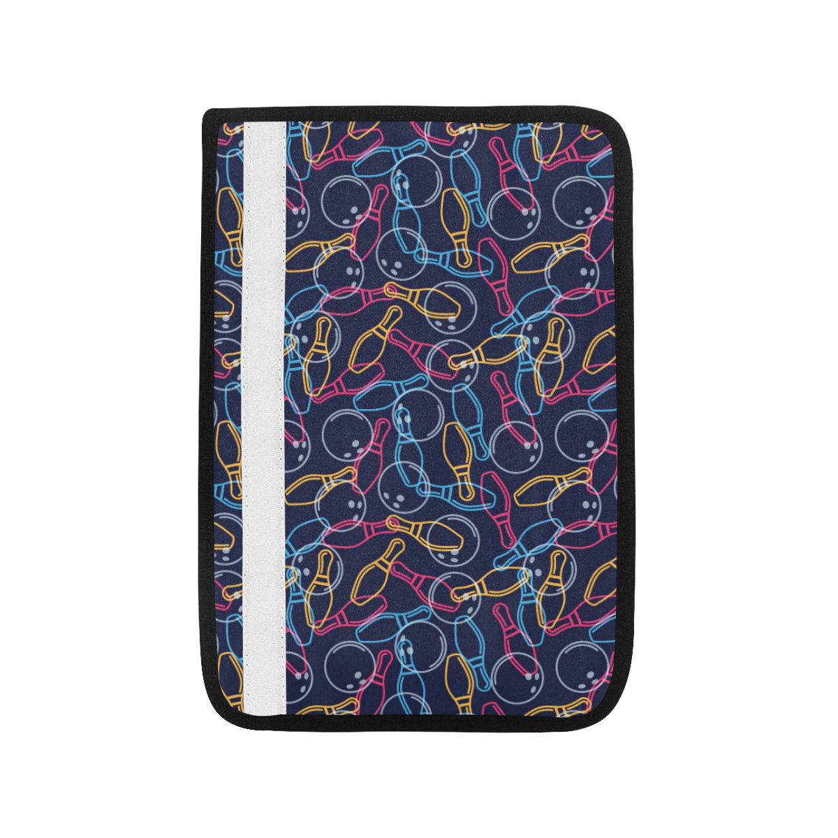 Bowling Pattern Print Design 07 Car Seat Belt Cover