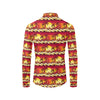 Hawaiian Tropical Sunset Hibiscus Print Men's Long Sleeve Shirt