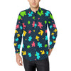 Autism Awareness Colorful Design Print Men's Long Sleeve Shirt