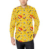 Emoji Face Print Pattern Men's Long Sleeve Shirt