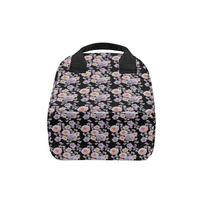 Dahlia Pattern Print Design DH012 Insulated Lunch Bag
