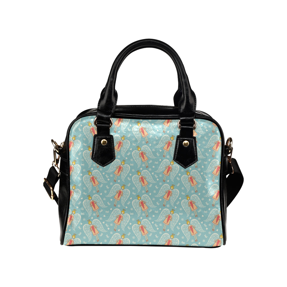 Angel Pattern Print Design 01 Shoulder Handbag