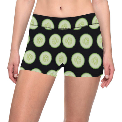 Cucumber Pattern Print Design CC02 Yoga Shorts