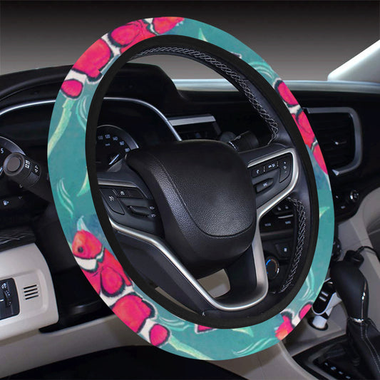 Clownfish Pattern Print Design 02 Steering Wheel Cover with Elastic Edge