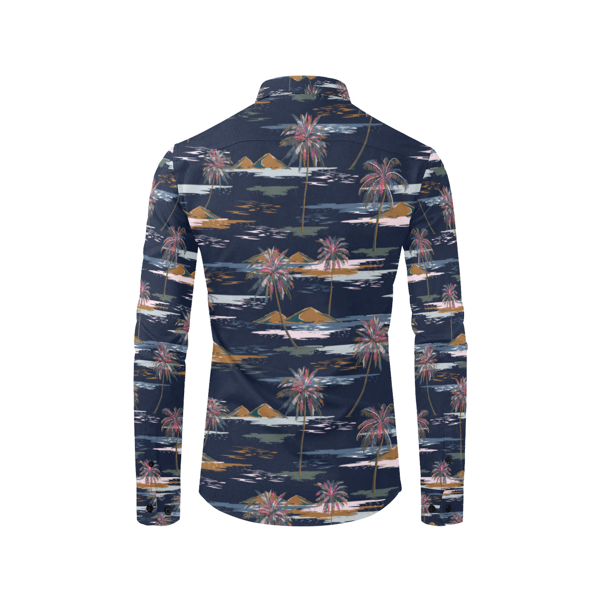 Pacific island Pattern Print Design A06 Men's Long Sleeve Shirt