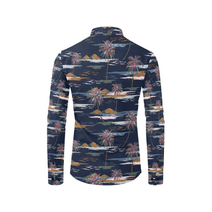 Pacific island Pattern Print Design A06 Men's Long Sleeve Shirt