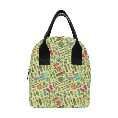 Gardening Pattern Print Design G02 Insulated Lunch Bag