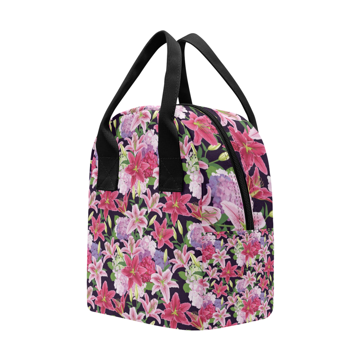 Lily Pattern Print Design LY017 Insulated Lunch Bag