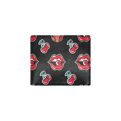 Cherry Pattern Print Design CH04 Men's ID Card Wallet
