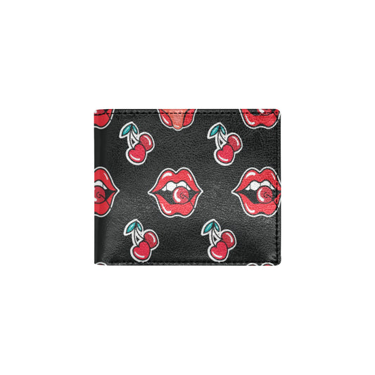 Cherry Pattern Print Design CH04 Men's ID Card Wallet