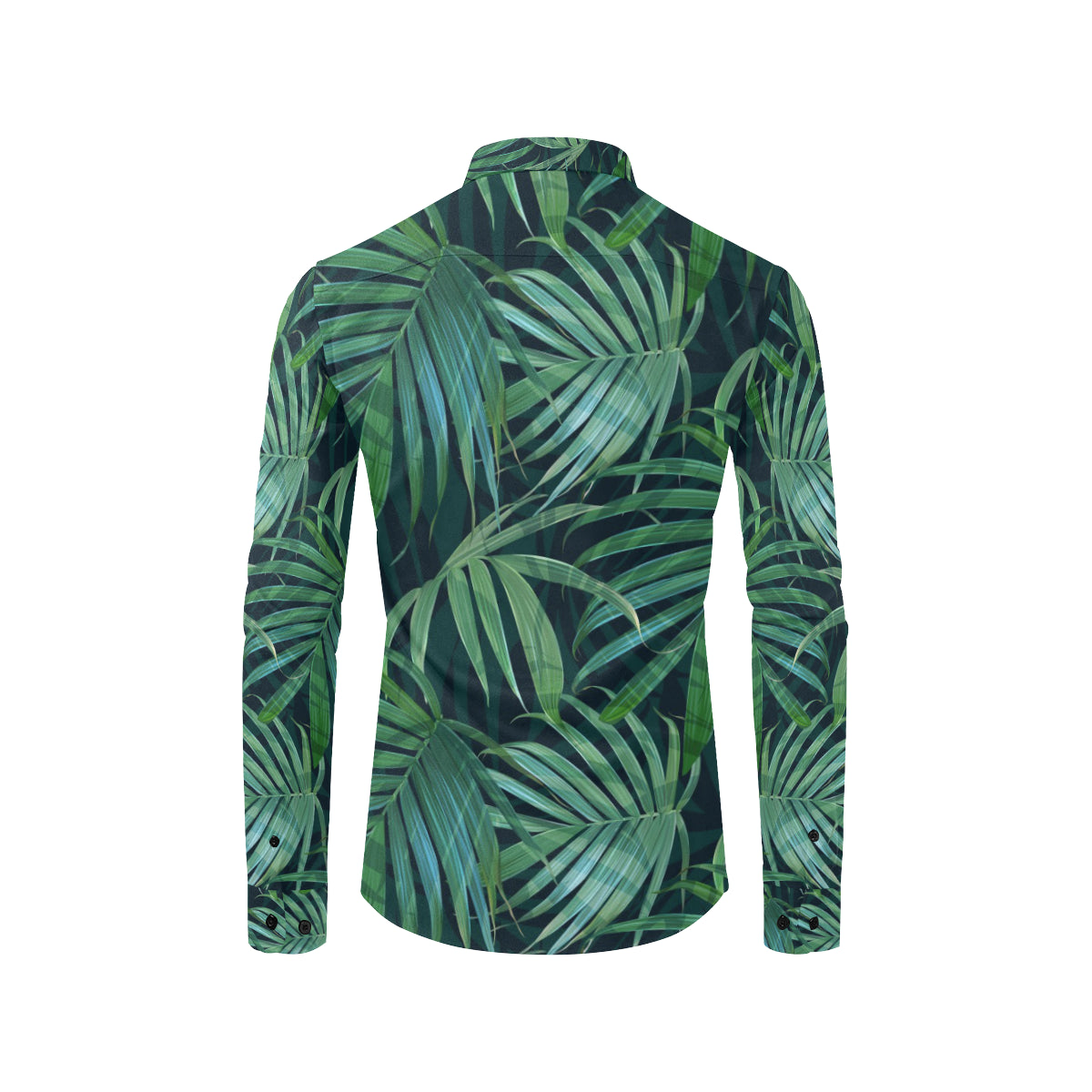 Tropical Flower Pattern Print Design TF011 Men's Long Sleeve Shirt