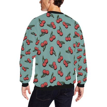 Cherry Pattern Print Design CH03 Men Long Sleeve Sweatshirt