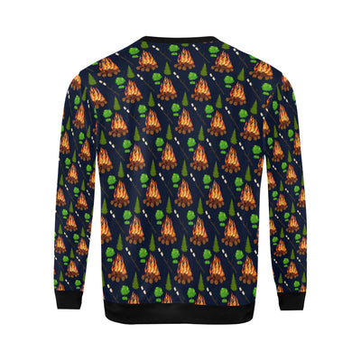 Camfire marshmallow Camping Design Print Men Long Sleeve Sweatshirt