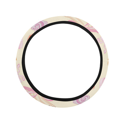 Strawberry Pink CupCake Steering Wheel Cover with Elastic Edge