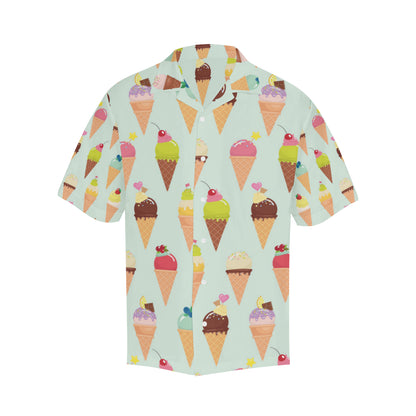 Ice Cream Pattern Print Design 03 Men's Hawaiian Shirt