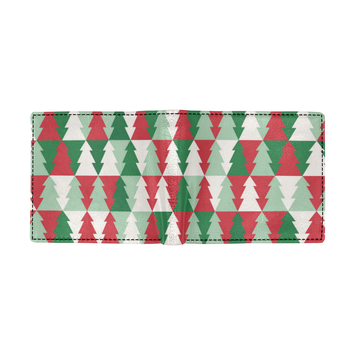 Christmas Tree Pattern Print Design 01 Men's ID Card Wallet