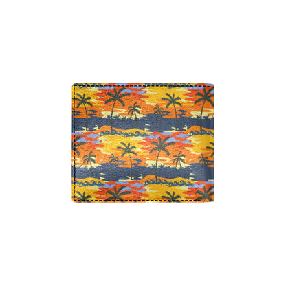 Palm Tree Pattern Print Design PT010 Men's ID Card Wallet