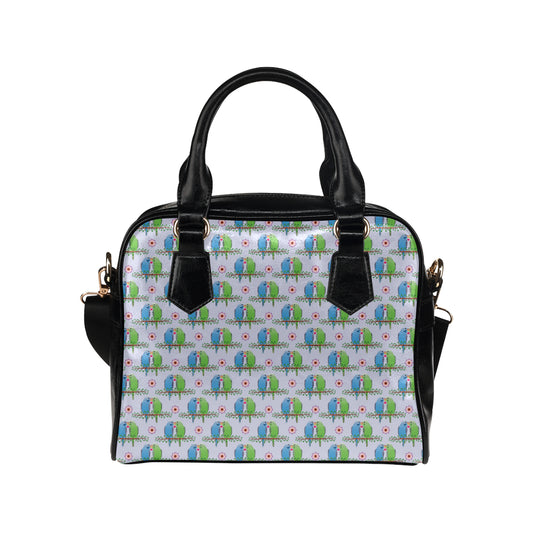 Budgerigar Pattern Print Design 05 Shoulder Handbag