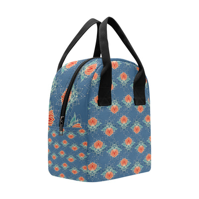 lotus Boho Pattern Print Design LO07 Insulated Lunch Bag