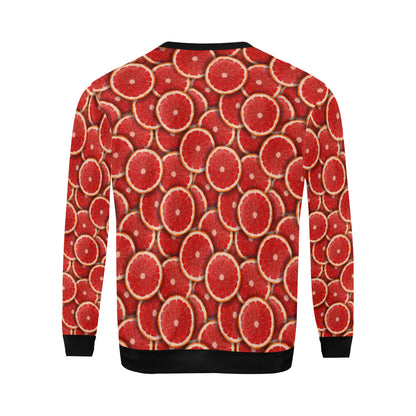 Grapefruit Pattern Print Design GF05 Men Long Sleeve Sweatshirt