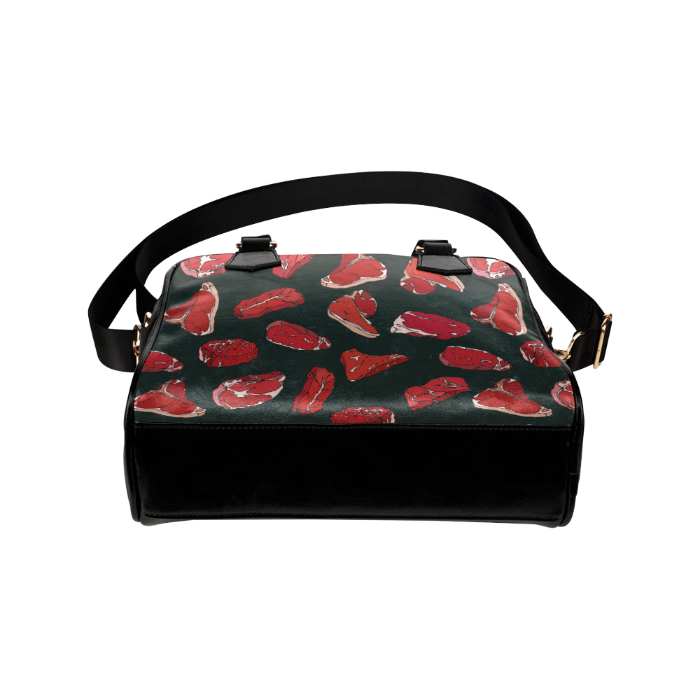 Meat Pattern Print Design 01 Shoulder Handbag