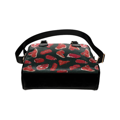 Meat Pattern Print Design 01 Shoulder Handbag