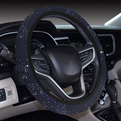 Cosmic Pattern Print Design 03 Steering Wheel Cover with Elastic Edge
