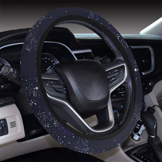 Cosmic Pattern Print Design 03 Steering Wheel Cover with Elastic Edge