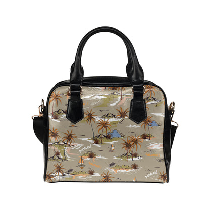 Pacific island Pattern Print Design A05 Shoulder Handbag