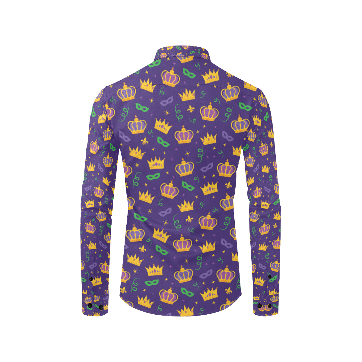 Mardi Gras Pattern Print Design 03 Men's Long Sleeve Shirt