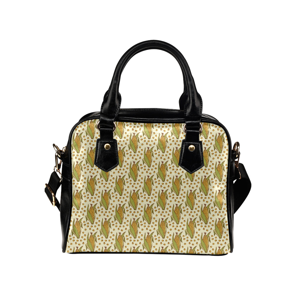 Corn Pattern Print Design 01 Shoulder Handbag