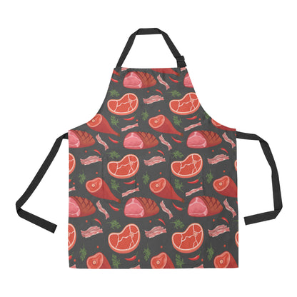 Meat Pattern Print Design 03 Apron with Pocket