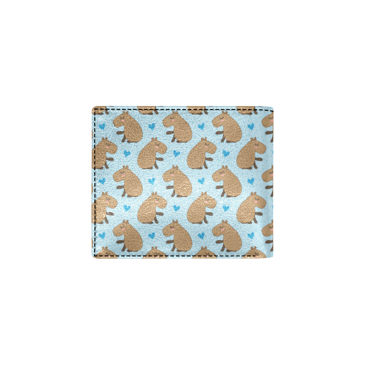 Capybara Pattern Print Design 01 Men's ID Card Wallet