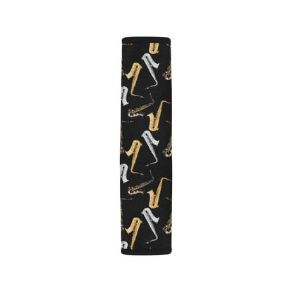 Saxophone Pattern Print Design 01 Car Seat Belt Cover