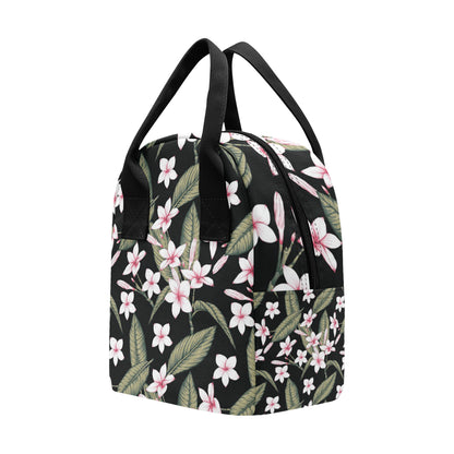 Plumeria Pattern Print Design PM021 Insulated Lunch Bag