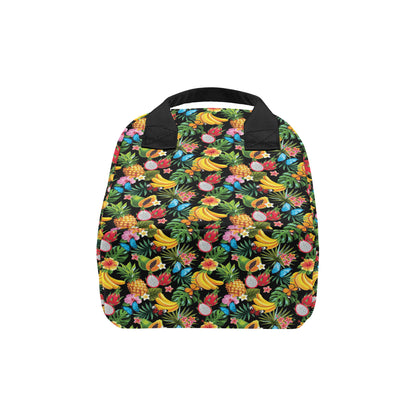 Tropical Fruits Pattern Print Design TF04 Insulated Lunch Bag