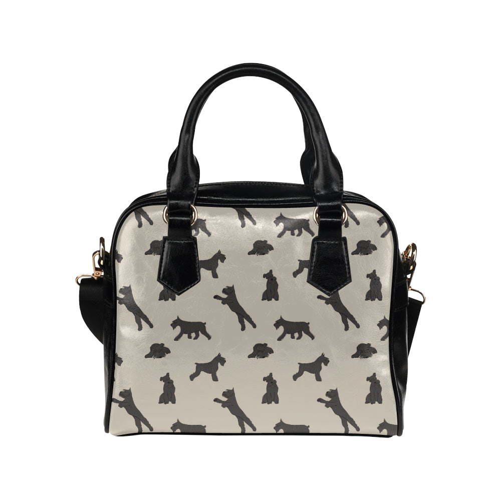 Schnauzers Pattern Print Design A06 Shoulder Handbag