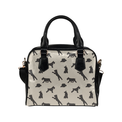 Schnauzers Pattern Print Design A06 Shoulder Handbag