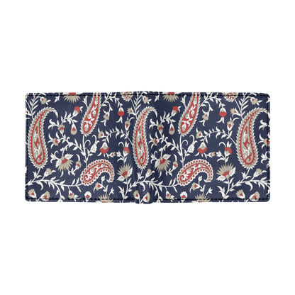 Paisley Pattern Print Design A05 Men's ID Card Wallet