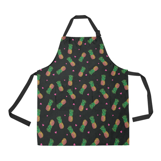 Neon Pineapple Pattern Print Design A04 Apron with Pocket