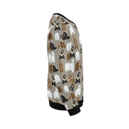 Bear Pattern Print Design BE03 Men Long Sleeve Sweatshirt