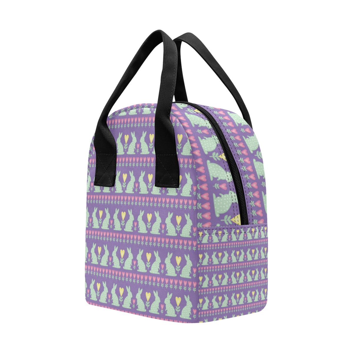 Rabbit Pattern Print Design RB01 Insulated Lunch Bag