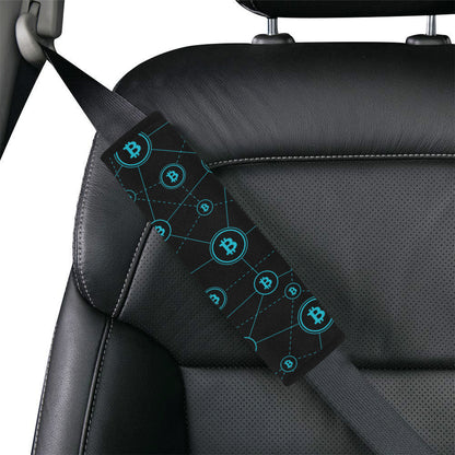 Cryptocurrency Pattern Print Design 01 Car Seat Belt Cover