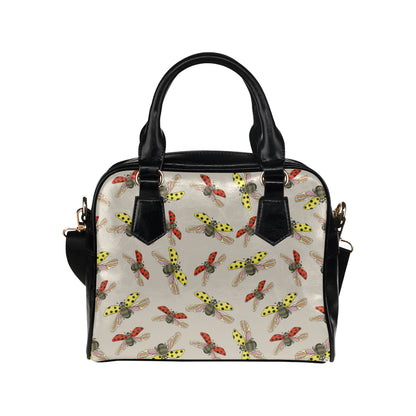 Ladybug Pattern Print Design 04 Shoulder Handbag
